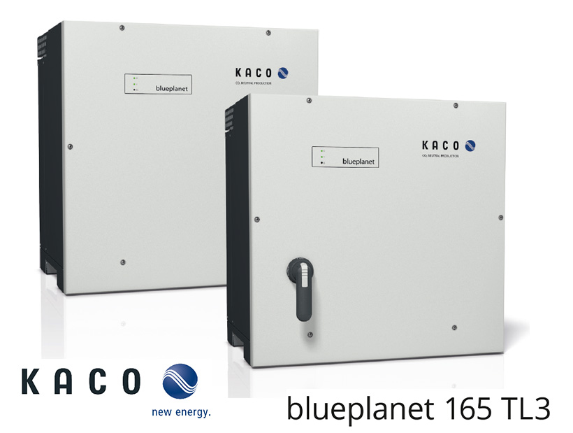 2- تأمین بیش از 90 مگاوات اینورتر فتوولتائیک 165 کیلوواتی Kaco مدل
 Bluepalnet 165kW- TL3- XL (در دست اجرا)